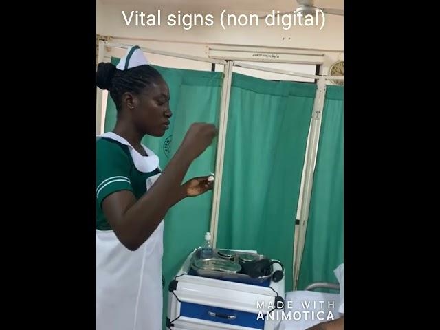 checking vital signs (non digital) @nursingart247