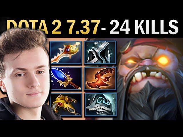 Pudge Gameplay Miracle with Rapier and 24 Kills - Dota 2 7.37