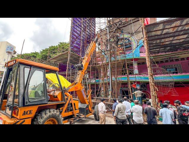 Khairatabad Ganesh Body Fixed With Crane | Khairatabad Ganesh Making 2024 | Hyderabad activities