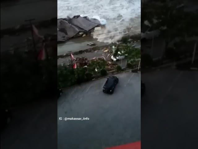 Big Tsunami WIPES OUT Indonesian Coastal Huts