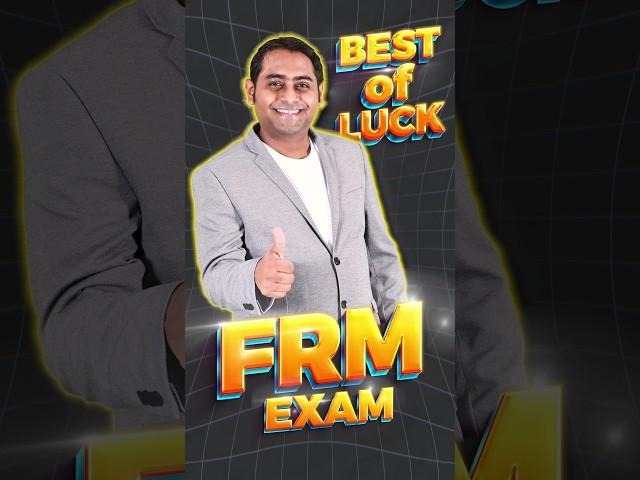 Best of Luck to FRM Students | Rock the exam | Ganesh Nayak | Fintelligents