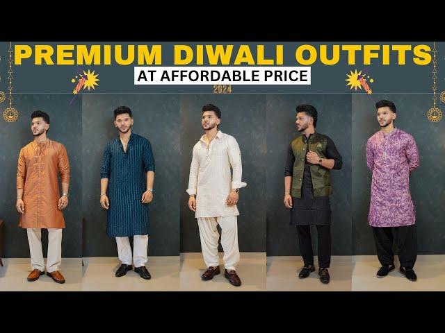 PREMIUM DIWALI OUTFITS AT AFFORDABLE PRICE 2024 | STYLISH DIWALI LOOKS IN BUDGET | Yash Kadam