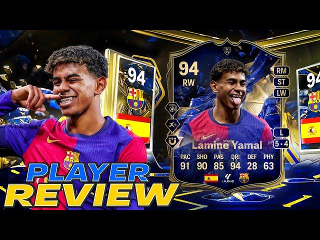 94 TOTY BLUE PRINT EVOLUTION LAMINE YAMAL PLAYER REVIEW - EA FC 25 ULTIMATE TEAM