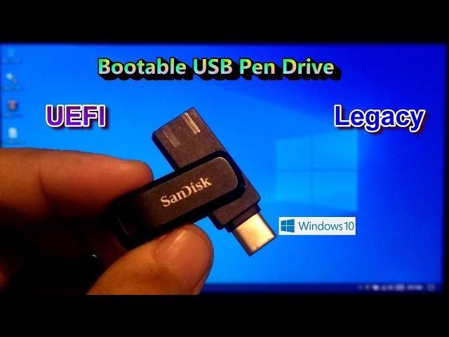 How To Make A Latest Windows 10 Bootable Pen Drive Supporting UEFI and Legacy BIOS with Ventoy