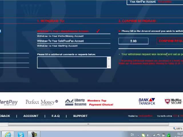 Royalty7 Proof! - How to Withdraw Money - Over 1000$ per day!!!