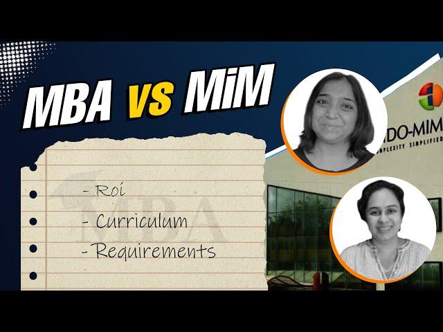 MBA vs MiM - Key Differences, ROI, and Career Paths