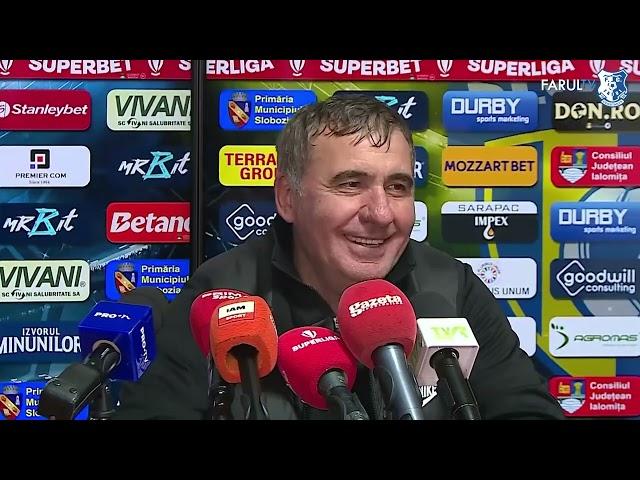 U.Slobozia - Farul 0-1. Conferință Gh.Hagi după primul succes în deplasare din acest sezon
