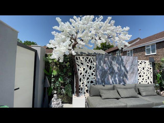 large white artificial cherry blossom tree