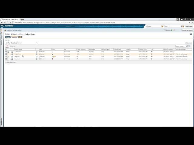 Windchill Project Link Baselining