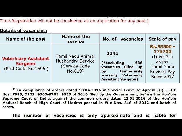 TNPSC GROUP EXAM LATEST NOTIFICATION TNPSC LATEST NEWS TNPSC RECRUITMENT 2019 VETERINARY ASSISTANT