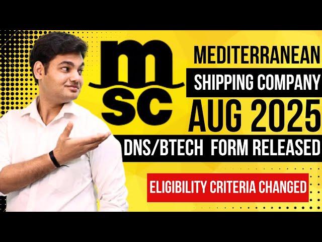 MSC DNS FORMS|AUG 2025 BATCH|CHANGED NEW ELIGIBILITY CRITERIA|FORM FEES|NEW LINK|@themaritimemate