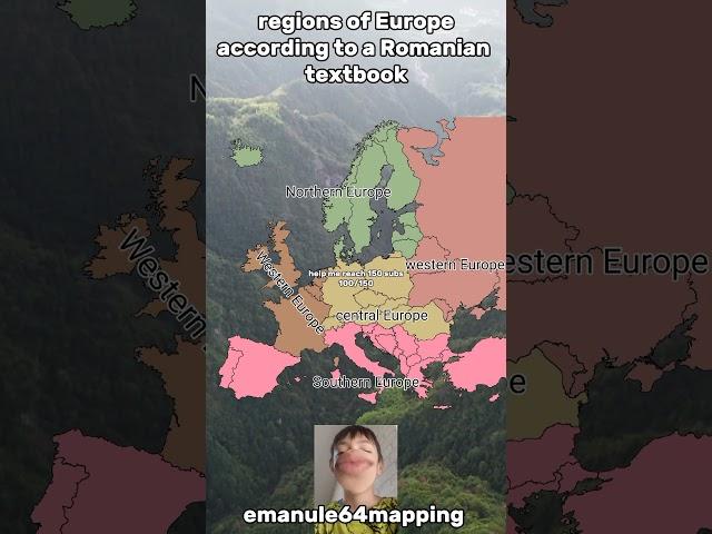 Regions of Europe according to a Romanian textbook