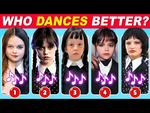 Who Dances Better? Wednesday Dance Edition  Salish Matter, Like Nastya, Jenna Ortega, Payton Delu