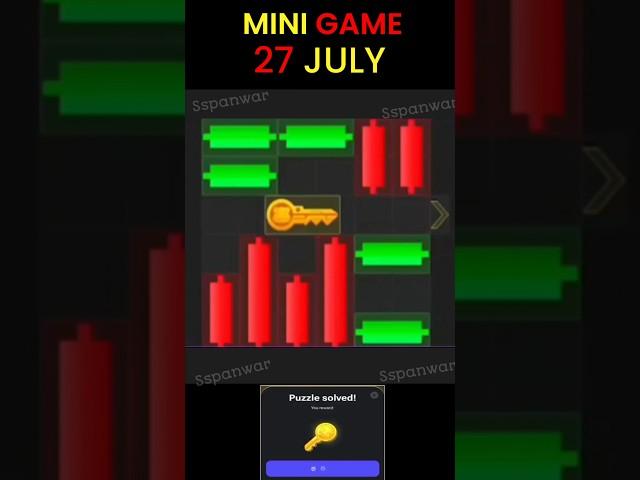 Hamster kombat mini game today | Hamster kombat mini game key | 27 July hamster kombat new key