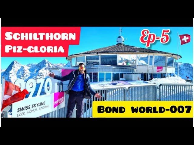 SCHILTHORN cable car - PIZ GLORIA || BOND WORLD 007 - Full Tour SWISS SKYLINE - Revolving Restaurant