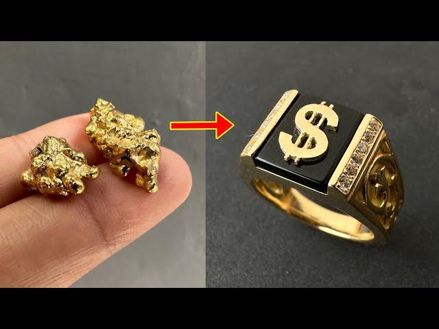 making 18k gold ring - handmade gold ring