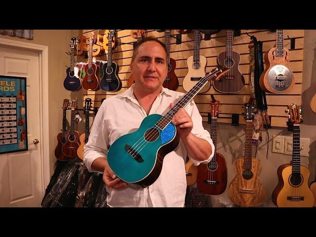 Ortega RUGH-OCT Ghost Series Solid Top Spruce/Rosewood Tenor Ukulele Demo by UKE Republic