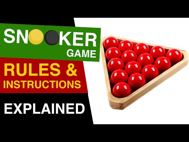 Snooker Rules EXPLAINED : How to Play Snooker : Rules of Snooker