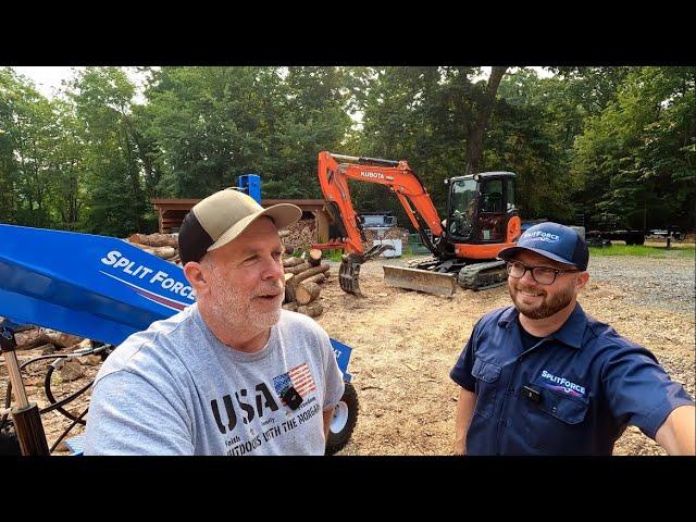 Crushing Logs with SplitForce Log Splitter, Company Rep Demonstration