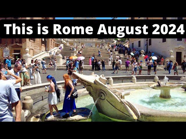 Rome Italy, This is Rome Right Now, Rome August 2024, Rome walking Tour. Trevi Fountain