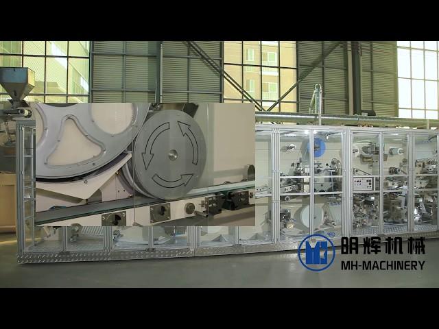 MH-MACHINERY  MH-WSJ800 Full Servo High Speed Sanitary Napkin Production Line