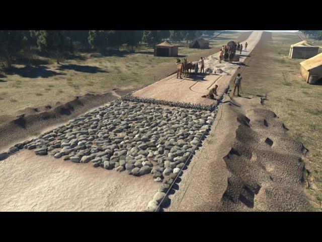 Roman Road-Construction. English audio.