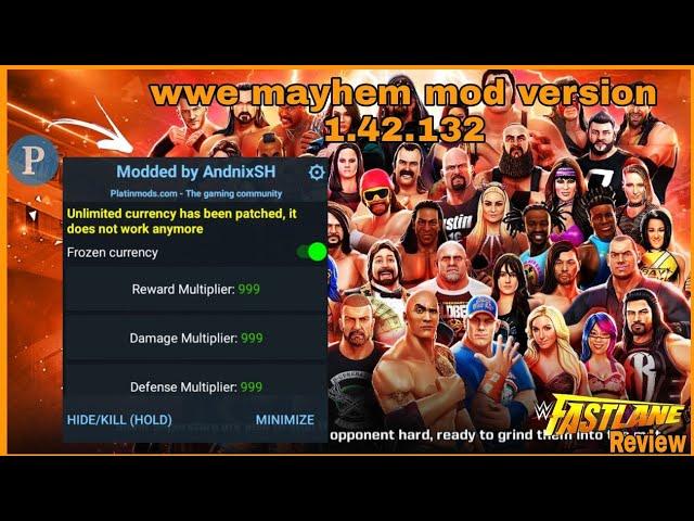 wwe mayhem mod version 1.42.132 Apk new mod menu