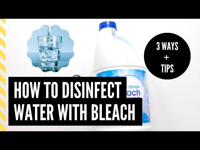 How To Purify Water With Bleach | Measurements| Coronavirus | Covid-19