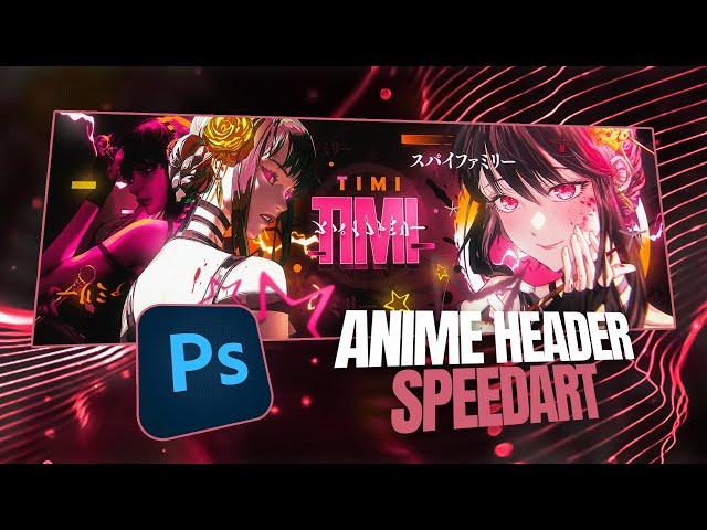 Yor Forger Anime Header Speedart | Header For Timi | FREE PSD AT 150 Likes! 