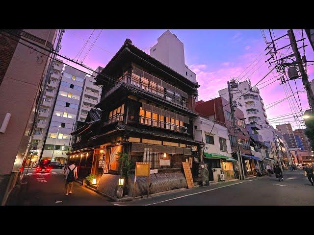 Tokyo Nezu, Sunset to Night Walk from Ueno, Japan • 4K HDR