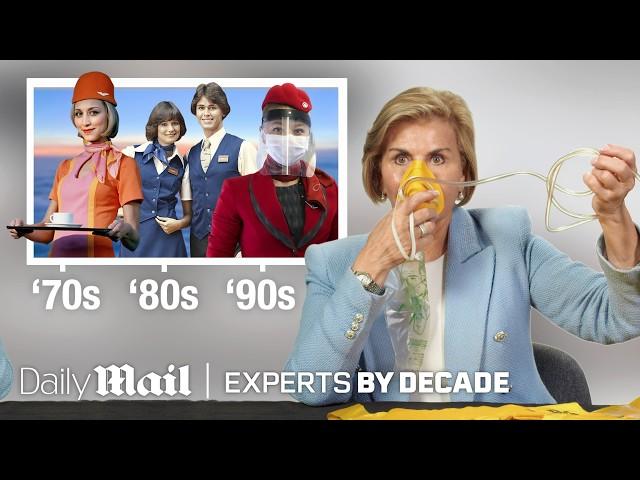 Flight Attendant Life in the 1970s vs ’80s vs ’90s vs Today, Part 2 | Experts By Decade | Daily Mail