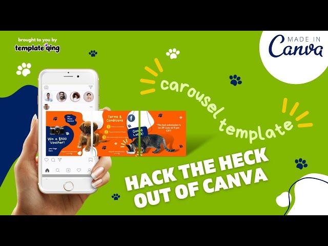 How to Make An Editable Seamless Carousel  | Canva Social Media Design Tutorials