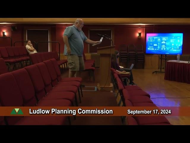 Ludlow Planning Commission 9/17/24