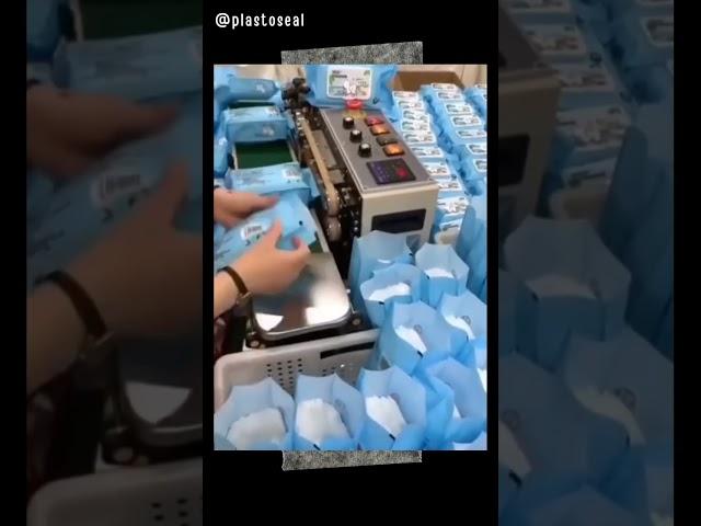 Continuous tissue pouch sealing machine / Band Sealer / Tissue or Diaper packing