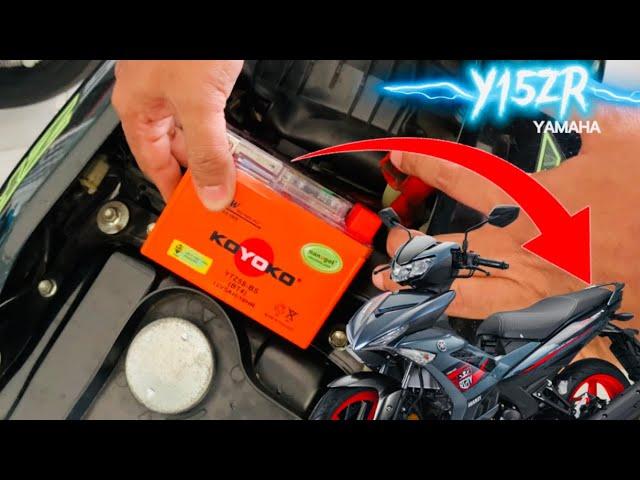 How to Remove and Install Motorcycle Battery for Yamaha Y15ZR | Replace Motor Battery Step by Steps