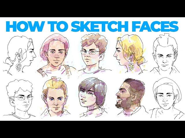 How to sketch a FACE in 7 steps!