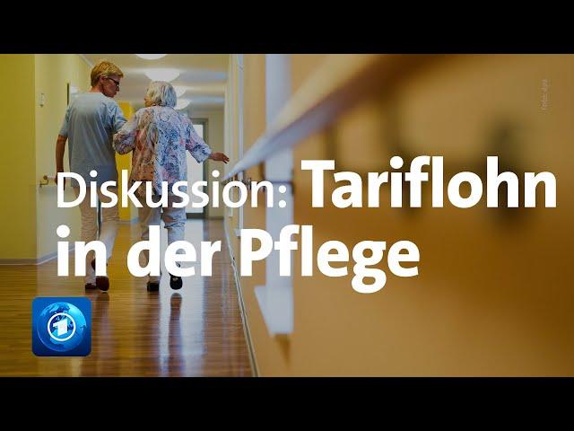 Diskussion über Tariflohn in der Pflege