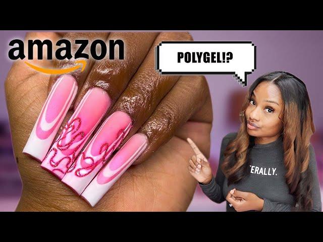 Testing affordable Amazon polygel kit! | Phoenixy polygel kit