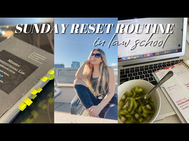 SUNDAY RESET ROUTINE | PREPPING FOR A NEW WEEK OF LAW SCHOOL | LAW SCHOOL DIARIES #3 | NWCU LAW