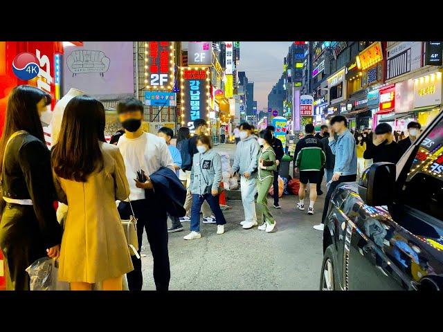 ANSAN 'RODEO STREET' HOT Saturday Night Walk. 4K Gyeonggi-do KOREA Healing Travel Walk.