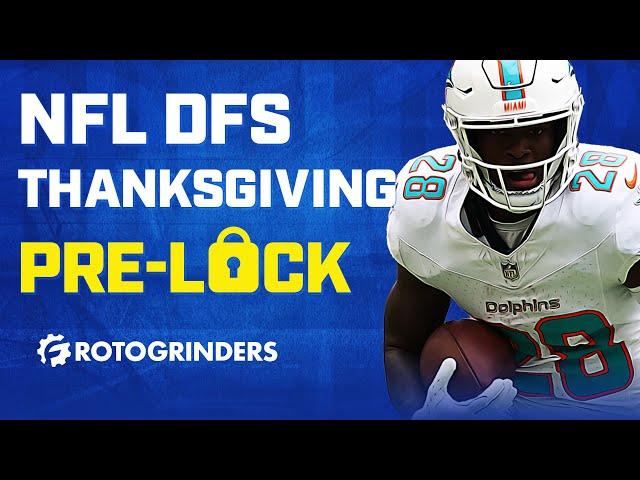 Thanksgiving NFL Pre-Lock Show - Week 13 NFL DFS Picks & Strategy