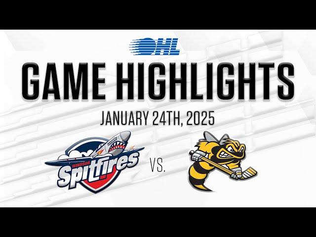 OHL Highlights: Windsor Spitfires @ Sarnia Sting Jan. 24, 2025