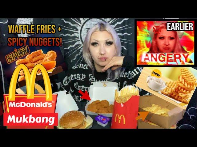 Rage Trip + McDonald's Mukbang, WAFFLE FRIES + SPICY MCNUGGETS!~ (ORDER GONE WRONG)