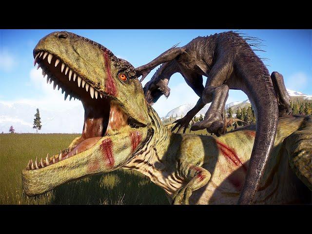 CARNIVORE AND HERBIVORE DINOSAURS BATTLE ROYALE  - Jurassic World Evolution 2