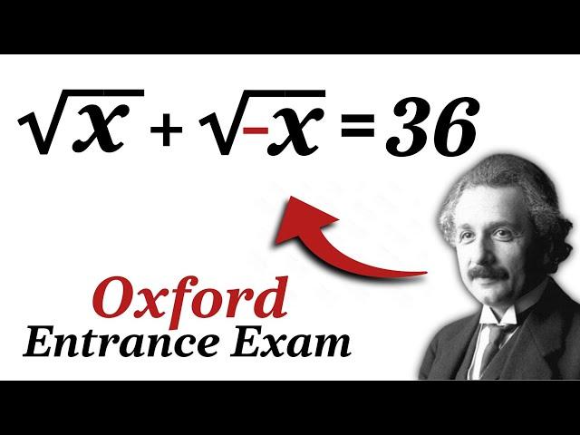 How to solve for "x" | Oxford math admission test