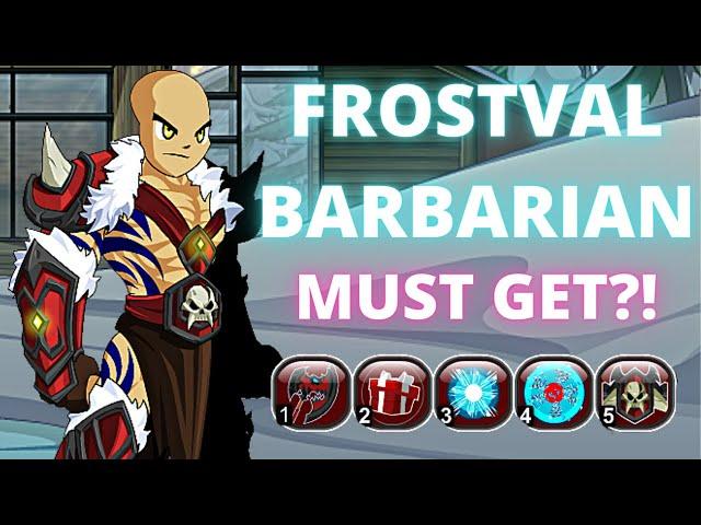 AQW Frostval Barbarian Class Review FrostVale Seasonal Class Farming & Support Class