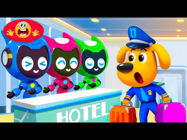 Robot Hotel | Police Chase | Funny Cartoons for Kids | Sheriff Labrador New Episode #sherifflabrador