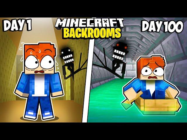 I Survived 100 Days in the BACKROOMS in Minecraft