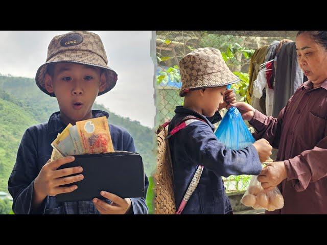 Poor boy: Picked up a wallet with lots of money inside! Nong Gia Huy HG