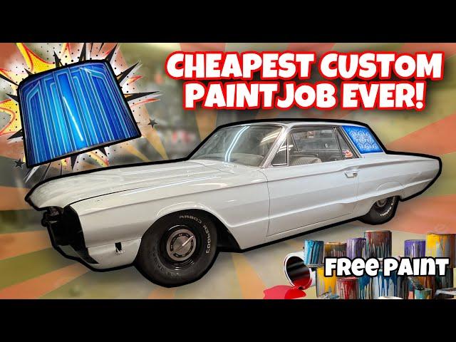 $30 CUSTOM PAINT JOB! THE CHEAPEST LOWRIDER STYLE PAINT EVER! BUDGET THUNDERBIRD BUILD GETS KUSTOM!